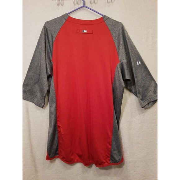 Majestic Brand Boston Red Sox Jersey  therma base 3/4 sleeves SIZE LARGE - Picture 5 of 10